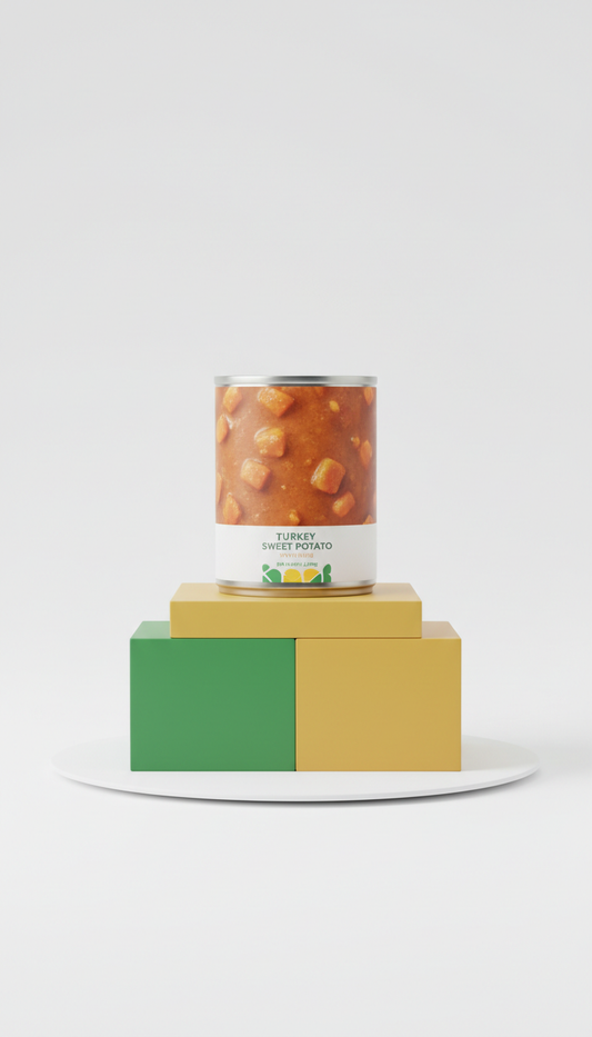 Cibo umido tacchino e patate dolci lattina BPA-free