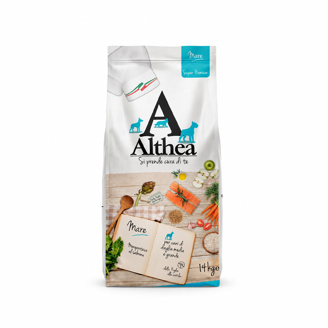 Althea Monoproteico al Salmone per Cani di Taglia Grande - Crocchette 14 kg