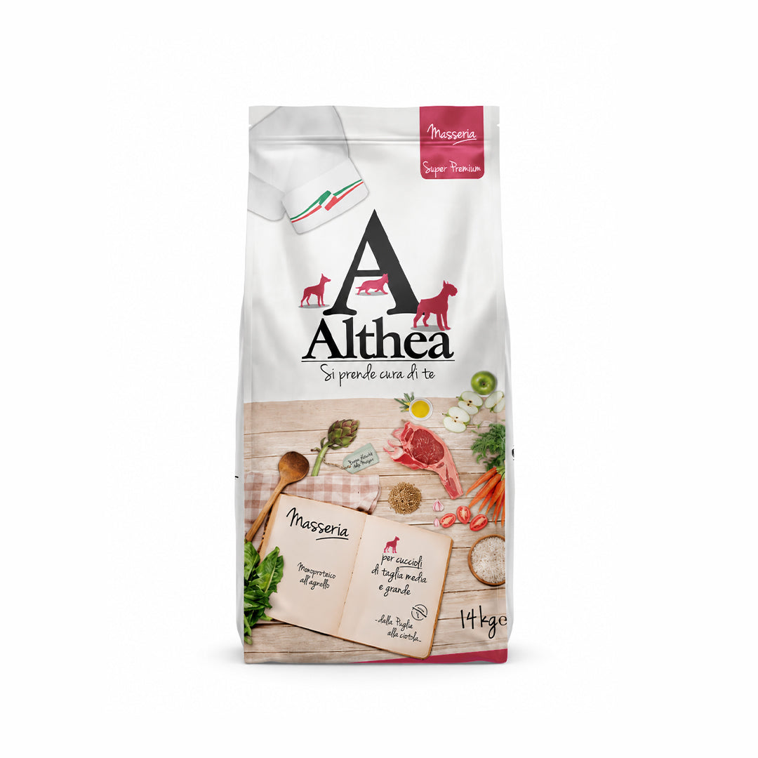 Althea Monoproteico all'Agnello, cibo secco per cani adulti di taglia grande - 14 kg