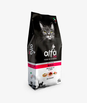 Alfa Cats - Gusto Manzo 100% italiano, alimento secco per gatti adulti sterilizzati - 20 kg