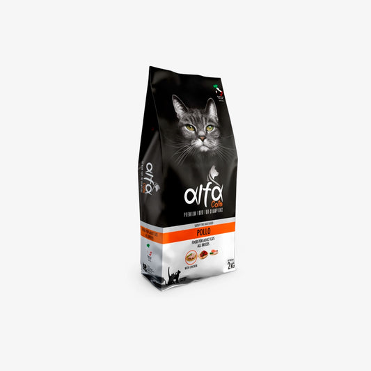 Alfa Cats - Gusto Pollo, alimento secco adatto al mantenimento di gatti adulti - 2 kg