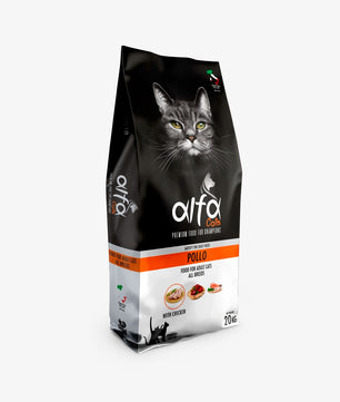 Alfa Cats - Gusto Pollo, alimento secco adatto al mantenimento di gatti adulti - 20 kg