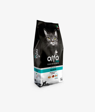 Alfa Cats - Gusto Salmone, alimento secco adatto al mantenimento e la cura della pelle di gatti adulti - 2 kg