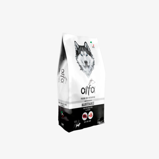 Alfa Maintenance - Cibo secco adatto al mantenimento di cani adulti di tutte le razze - 4 kg