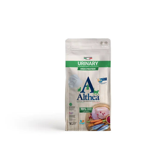 Althea gatto Urinary - con carni bianche e pesce, alimento secco super premium adatto per il supporto urinario di cui il gatto ha bisogno - 5 kg