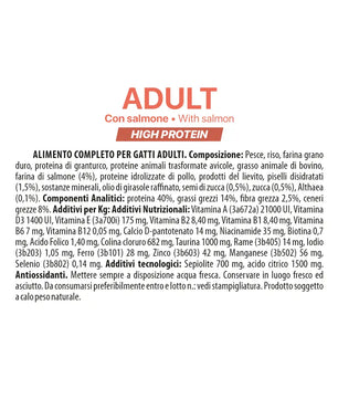 Althea gatto Adult - con salmone, alimento secco super premium adatto per il mantenimento di gatti adulti - 5 kg