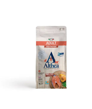 Althea gatto Adult - con salmone, alimento secco super premium adatto per il mantenimento di gatti adulti - 5 kg