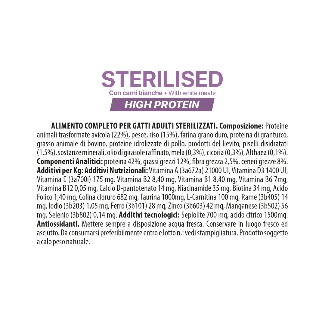 Althea gatto Sterilised - con carni bianche, alimento secco super premium adatto per gatti adulti satellizzati- 5 kg