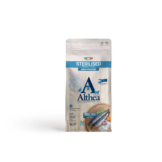 Althea gatto Sterilised - con pesce, alimento secco super premium adatto per gatti adulti satellizzati- 5 kg