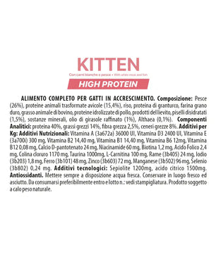 Althea Kitten - con Con carni bianche e pesce, alimento secco super premium adatto per l'accrescimento di gattini - 1,5 kg