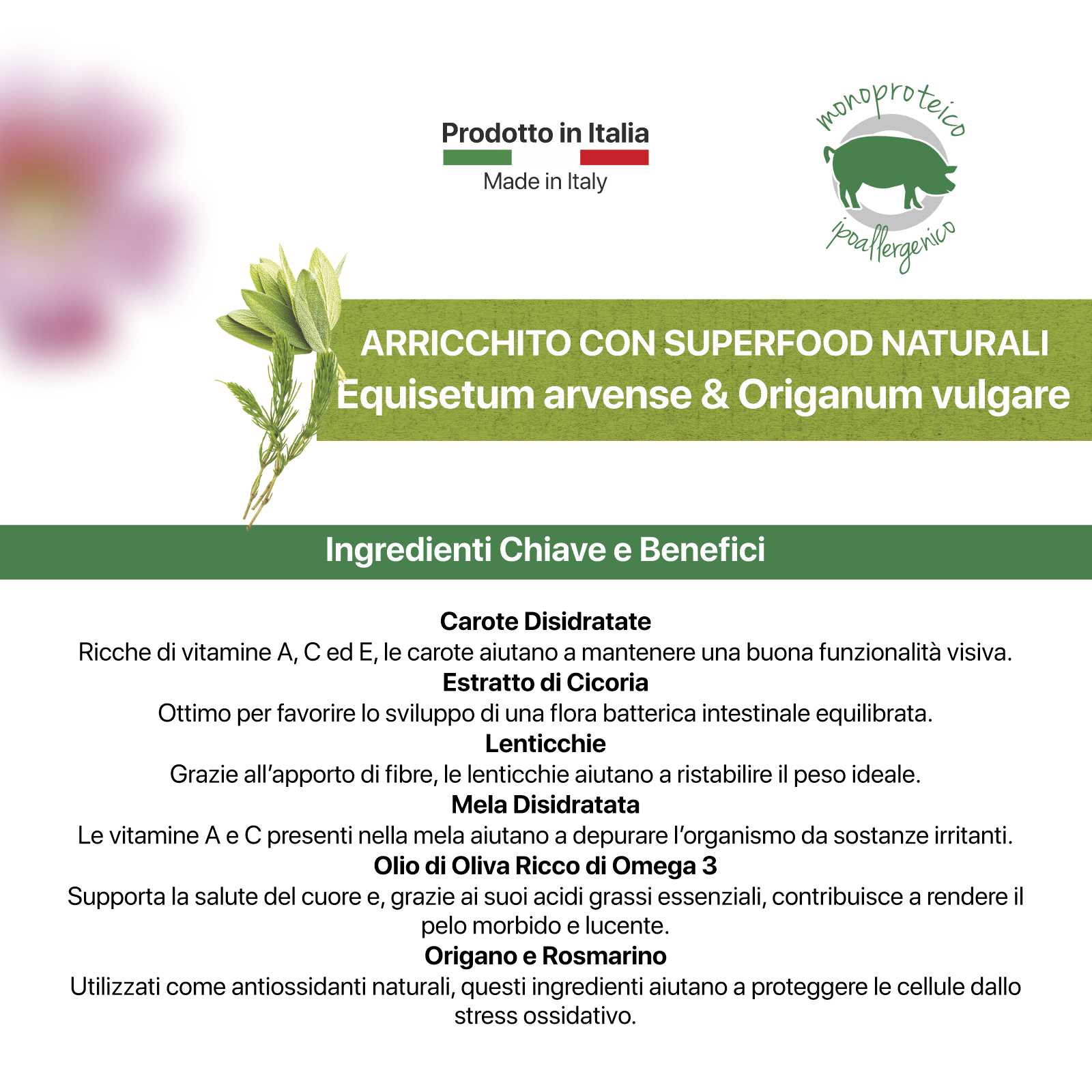 Althea Casale - Monoproteico al Maiale, cibo secco per cani adulti di taglia media - 2,5 kg