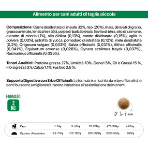 Althea Casale Mini - Monoproteico al Maiale, cibo secco per cani adulti di taglia piccola - 2 kg