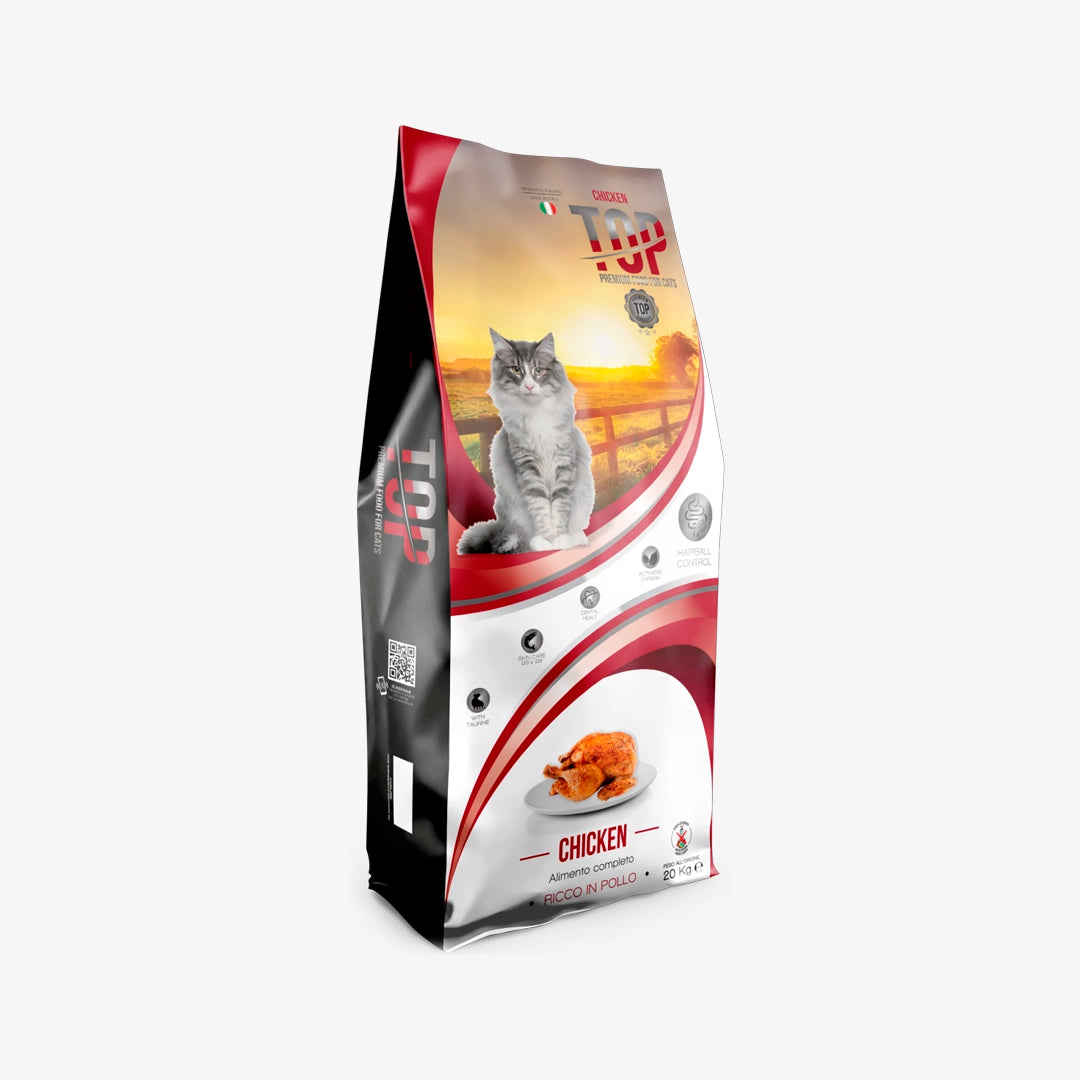 Top Cats Chicken - Gusto Pollo, alimento secco adatto al mantenimento di Gatti Adulti di tutte le razze - 20 kg