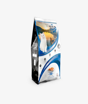 Top Cats Fish - Gusto Salmone, alimento secco adatto al mantenimento di Gatti Adulti di tutte le razze - 3 kg