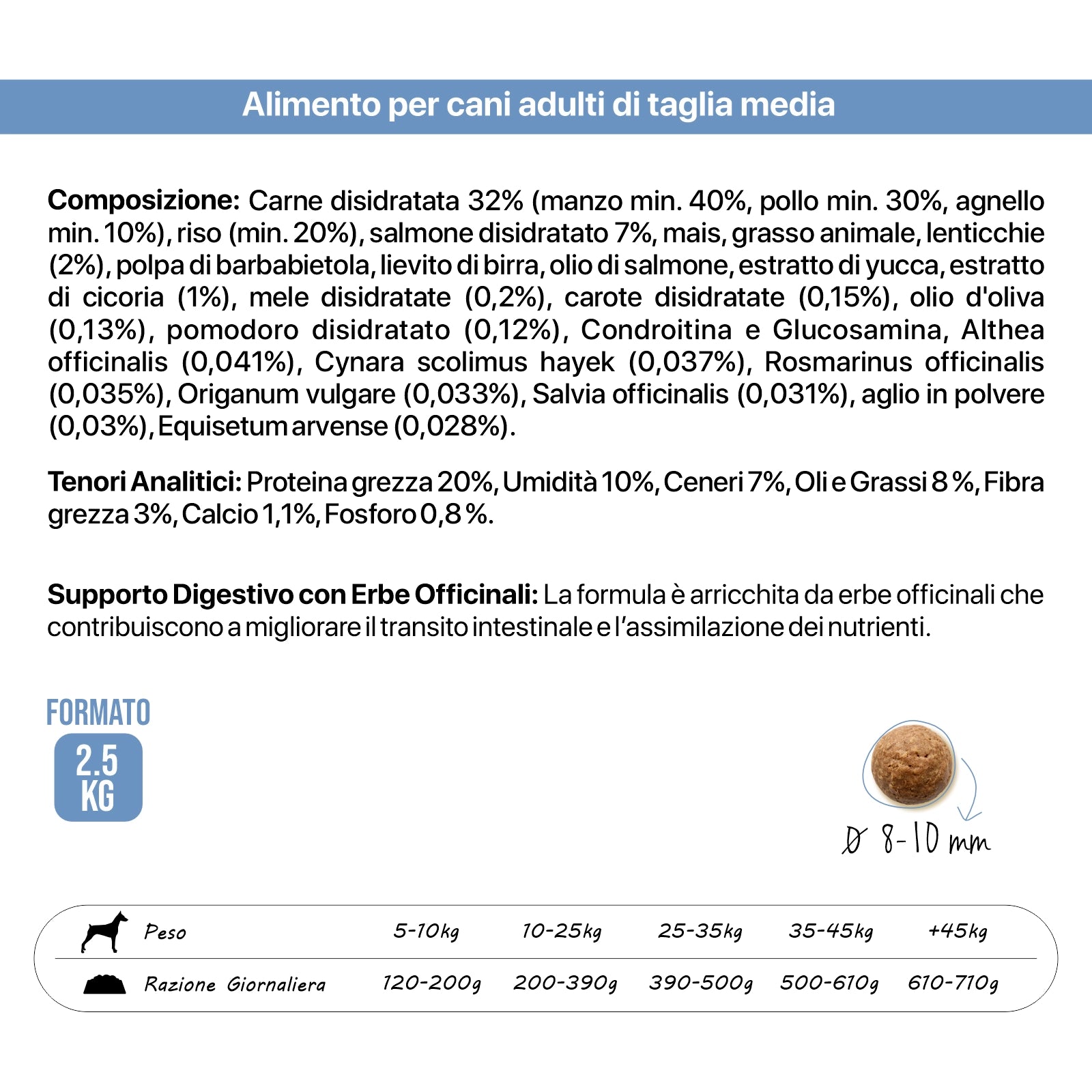 Althea Light - Cibo secco per cani adulti di taglia media, in sovrappeso - 2,5 kg
