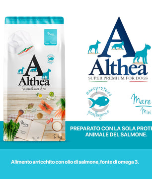 Althea Monoproteico al Salmone, cibo secco per cani adulti di taglia piccola - 2 kg