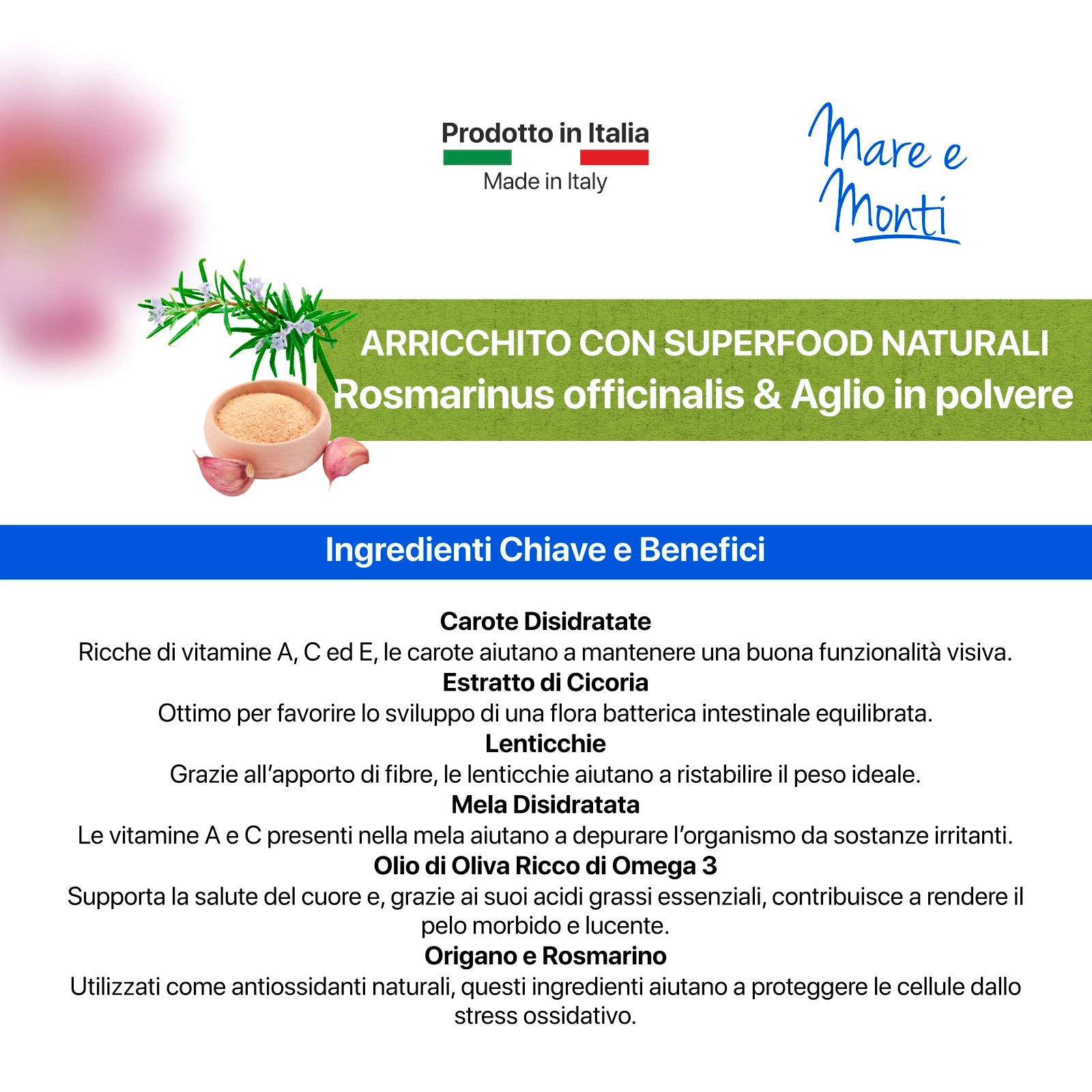 Althea Mare e Monti Mini - Cibo secco per cani adulti di taglia piccola, con manzo, pollo, agnello e salmone - 2 kg