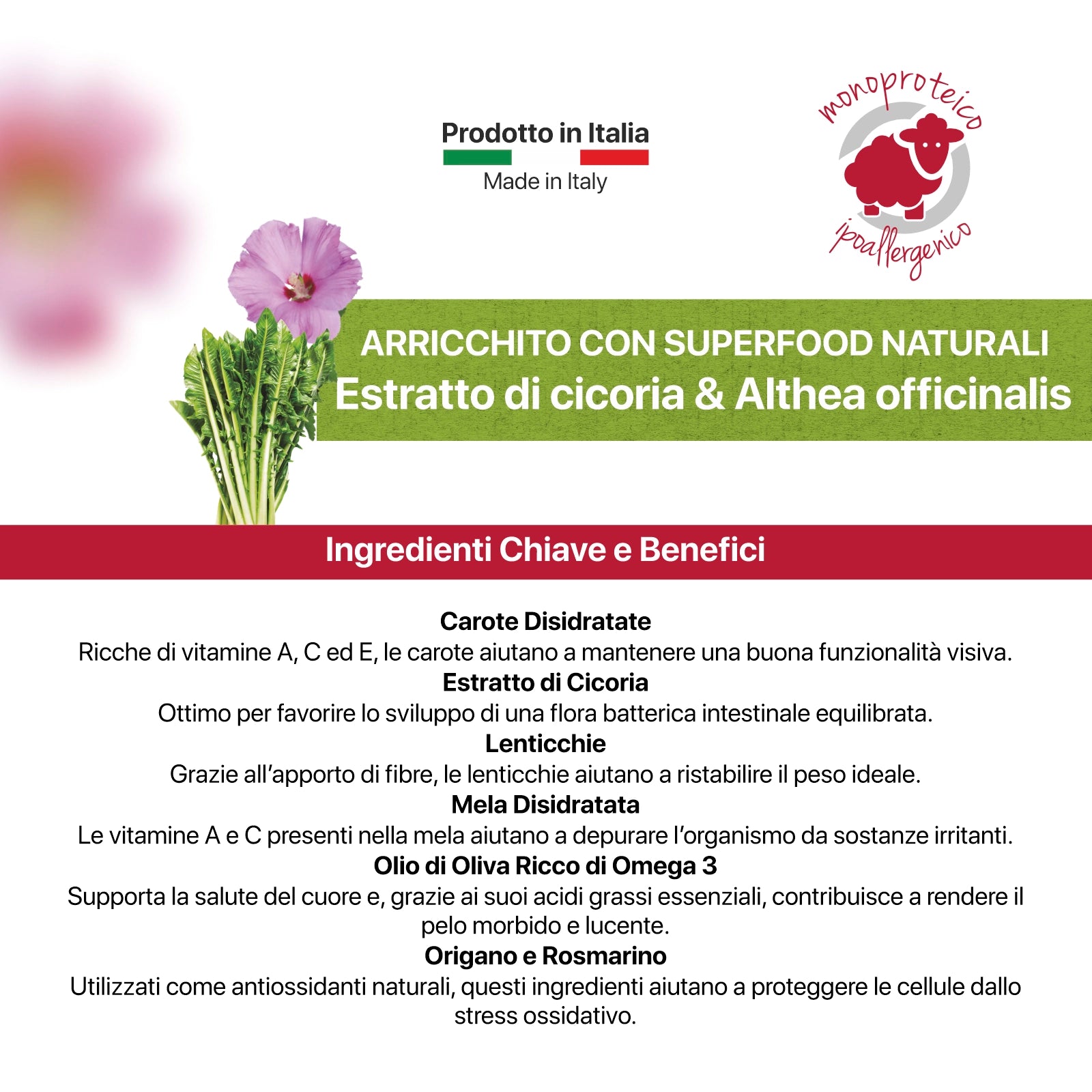 Althea Masseria - Monoproteico all'Agnello, cibo secco per cani adulti di taglia media - 2,5 kg