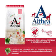 Althea Monoproteico all'Agnello, cibo secco per cani adulti di taglia piccola - 2 kg