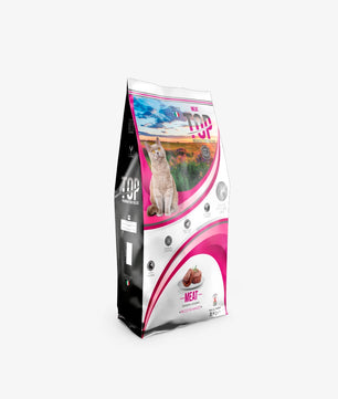 Top Cats Meat - Gusto Manzo, alimento per Gatti Adulti di tutte le razze - 3 kg