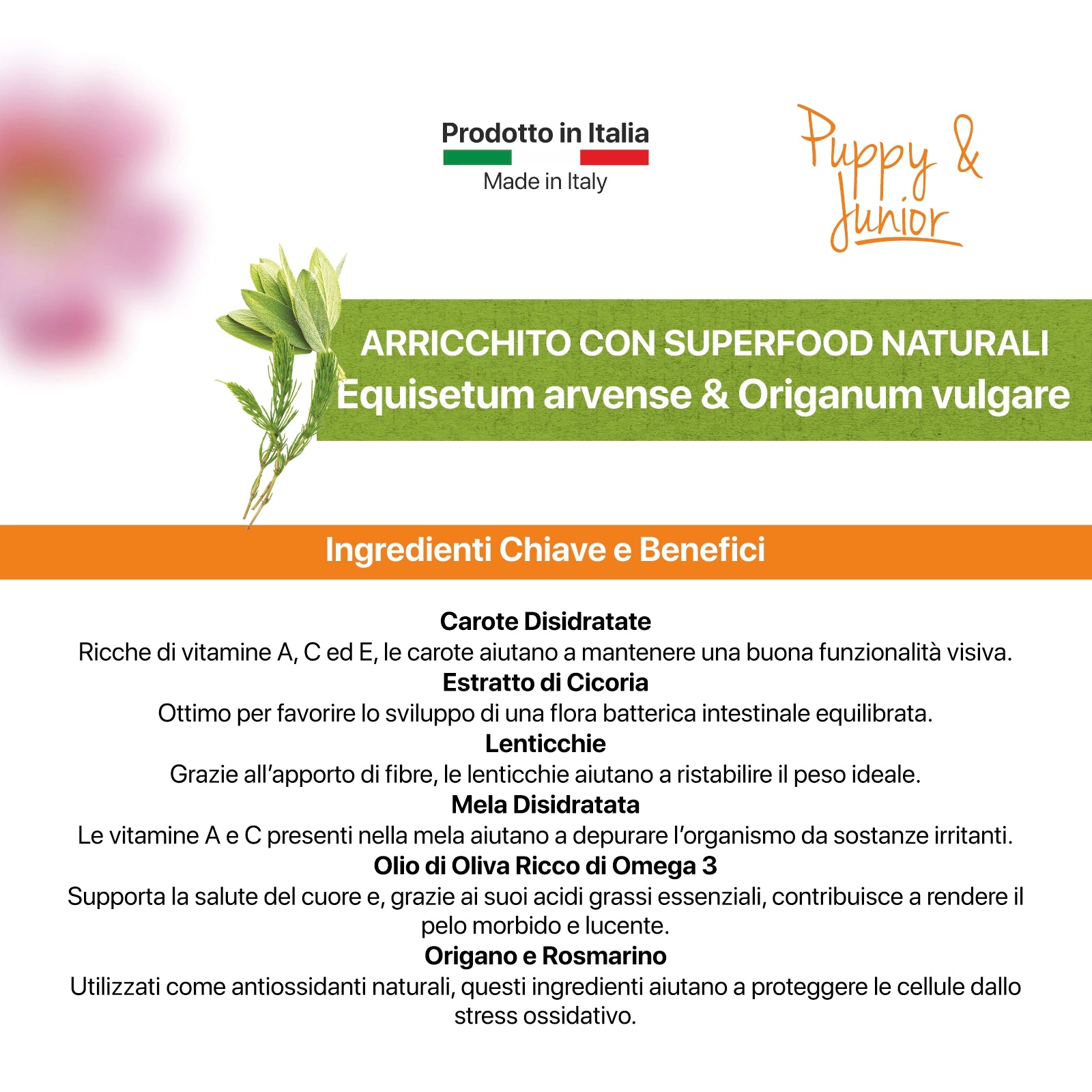 Althea Puppy e Junior - Alimento completo per cuccioli di taglia media, con manzo, pollo, agnello e salmone - 2,5 kg
