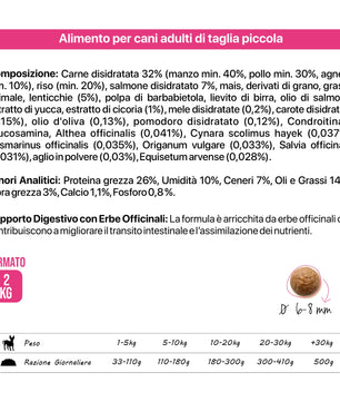 Althea Senior Mini - Cibo secco per cani anziani di taglia piccola, con condroitina e glucosamina - 2 kg