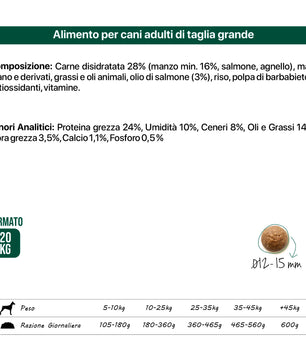 Top Beef - Gusto manzo, cibo secco adatto al mantenimento di cani adulti di taglia media/grande - 20 kg