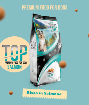 Top Salmon - Gusto Salmone, cibo secco  completo formulato per il mantenimento di cani adulti di taglia media - 3 kg