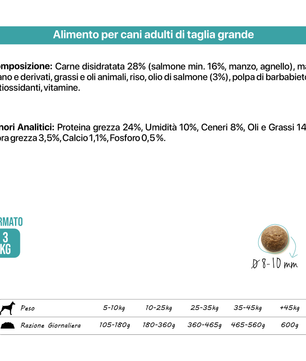 Top Salmon - Gusto Salmone, cibo secco  completo formulato per il mantenimento di cani adulti di taglia media - 3 kg